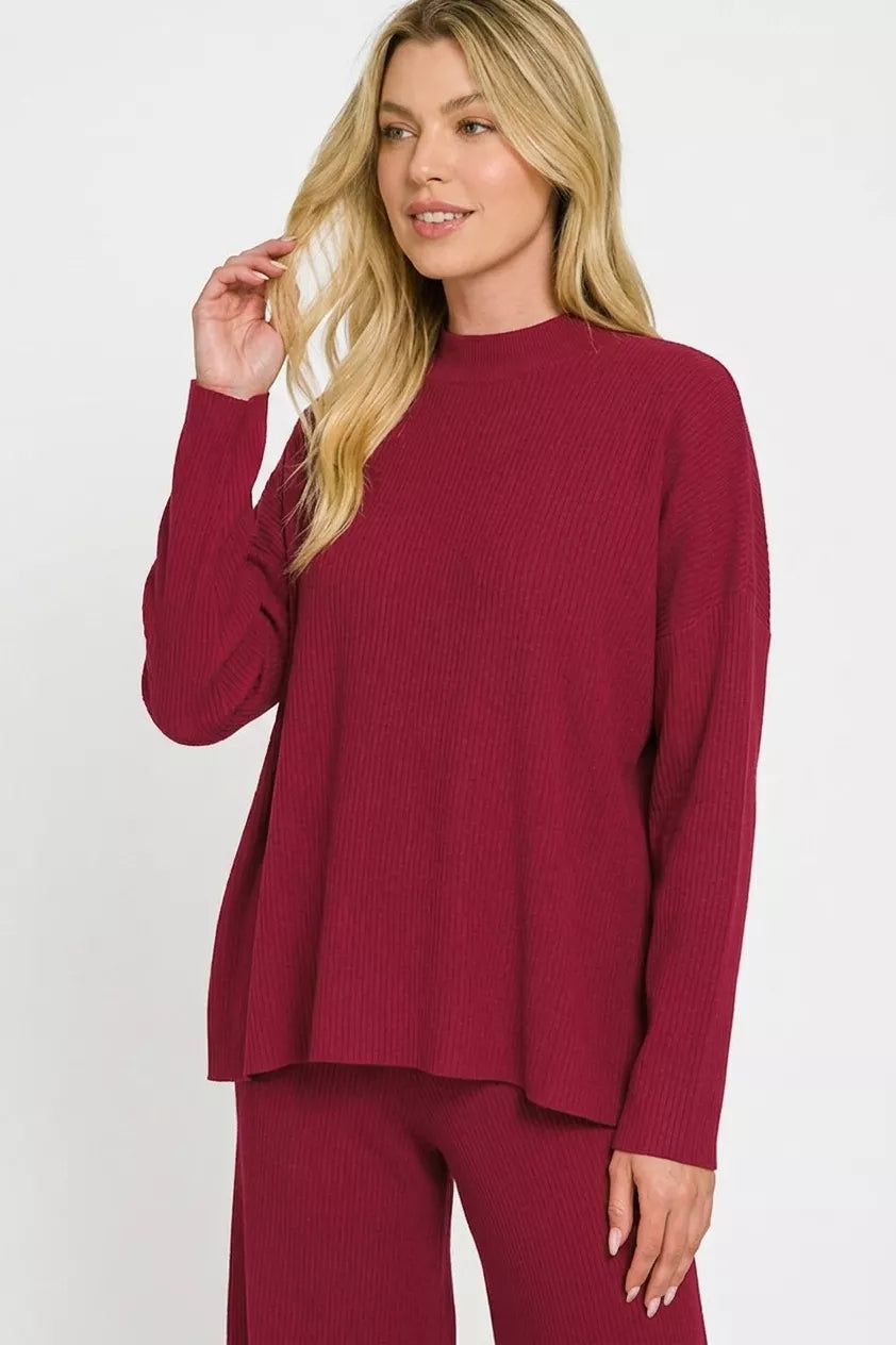 Zenana Viscose Sweater Top & Pants Set Secondary image