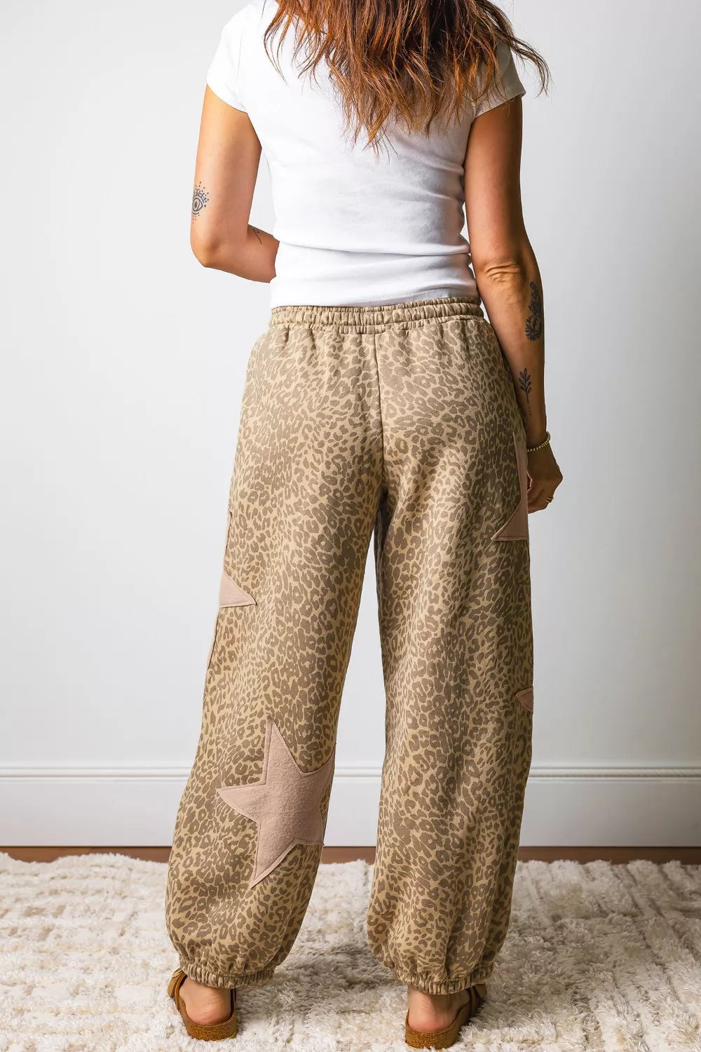Leopard Star Patch Loose Pants Secondary image