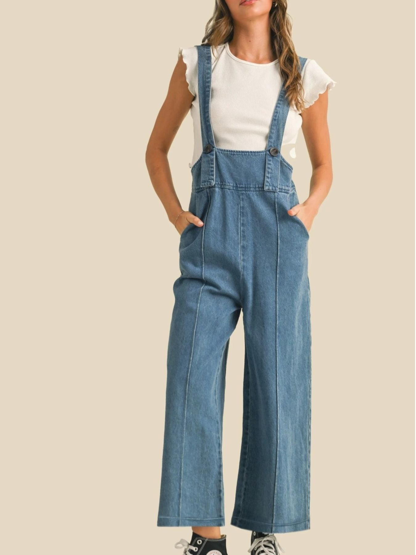 Vintage Wide Leg Denim Overalls Secondary image