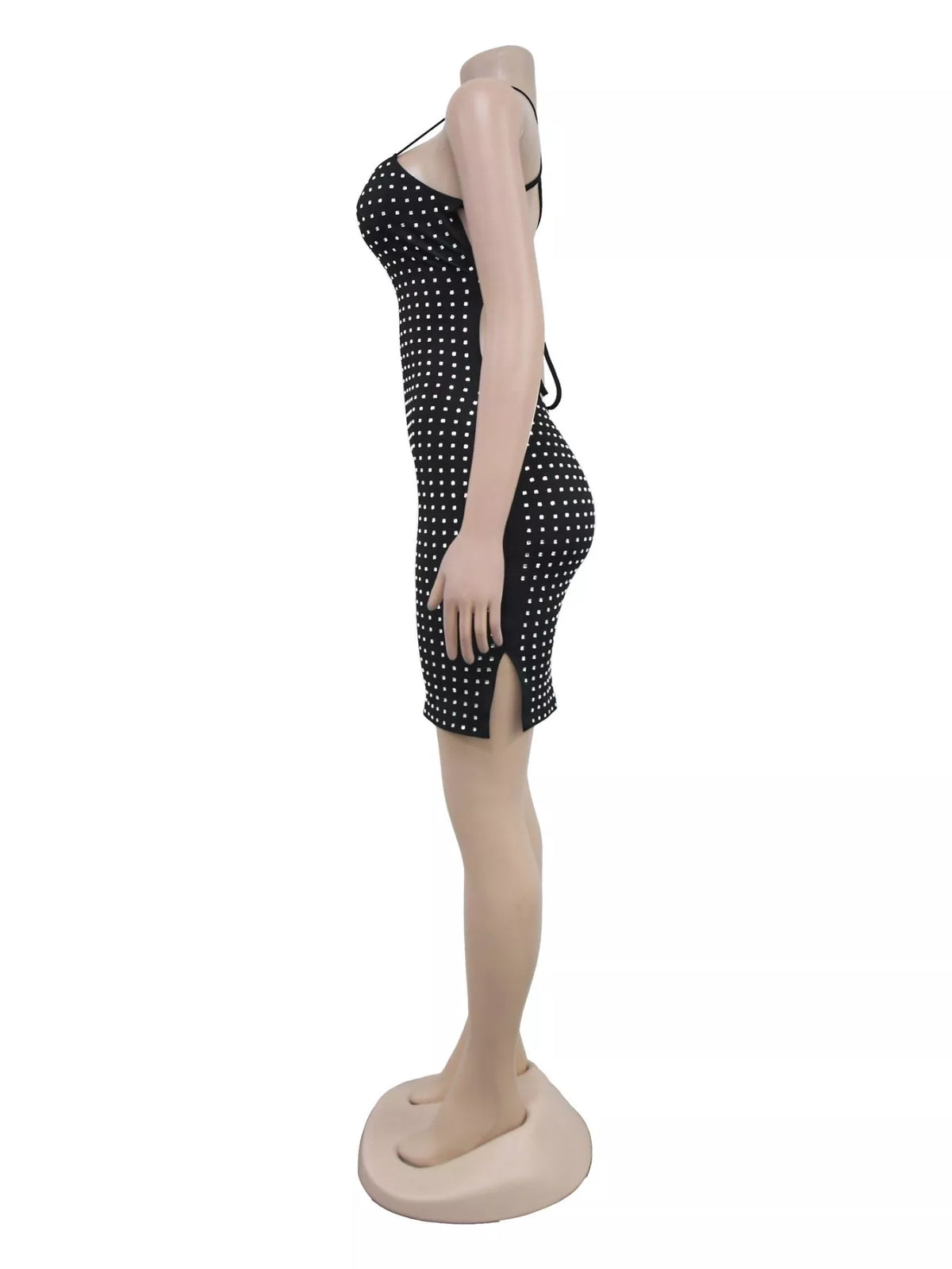 Rhinestone Embellished Bodycon Mini Dress - photo 4