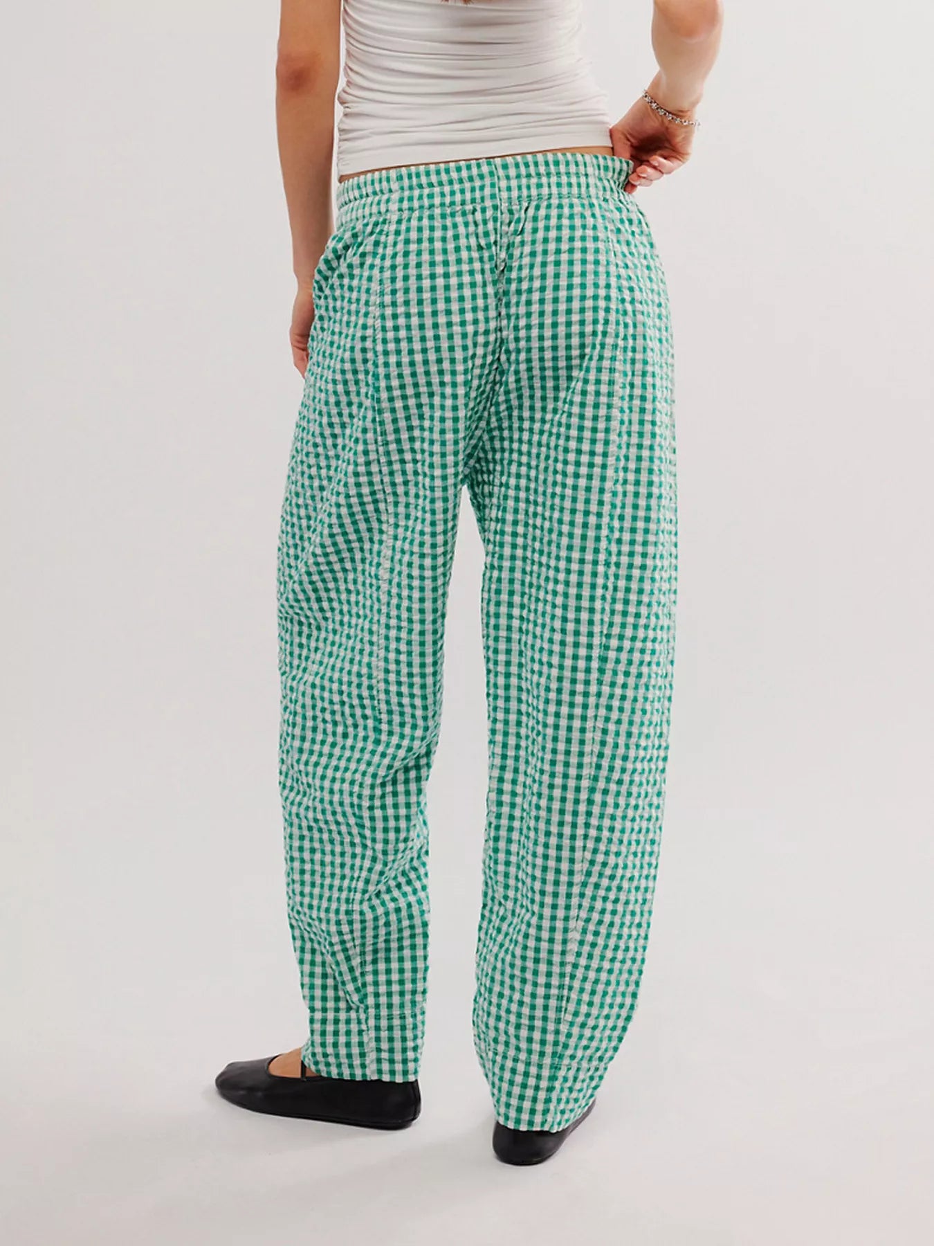 Gingham Relaxed Fit Pants Secondary image
