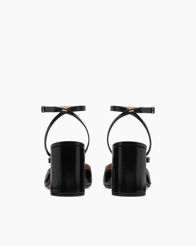 Tabi Leather Split Toe Block Heel Sandals