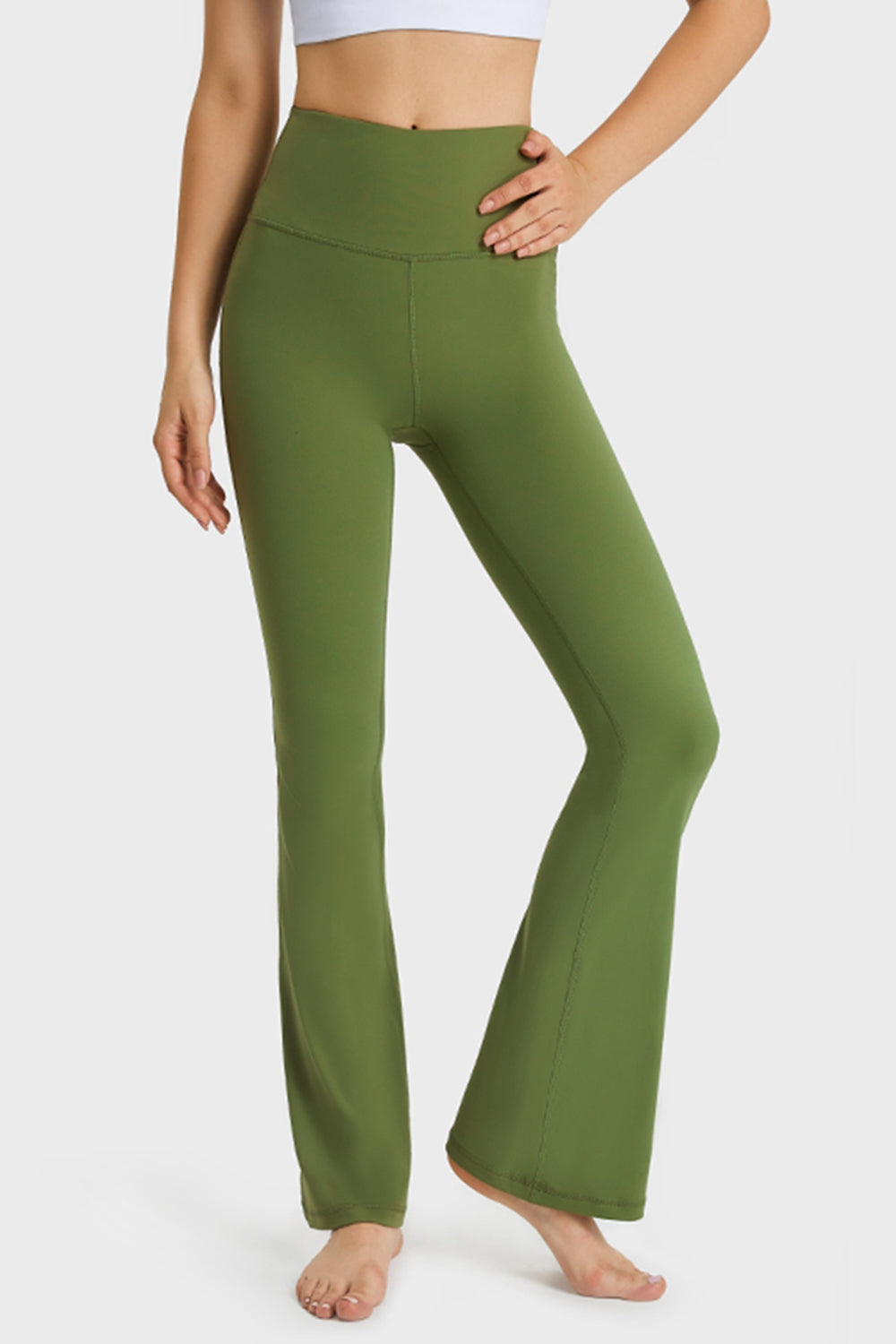 Millennia Elastic Waist Flare Yoga Pants Secondary image