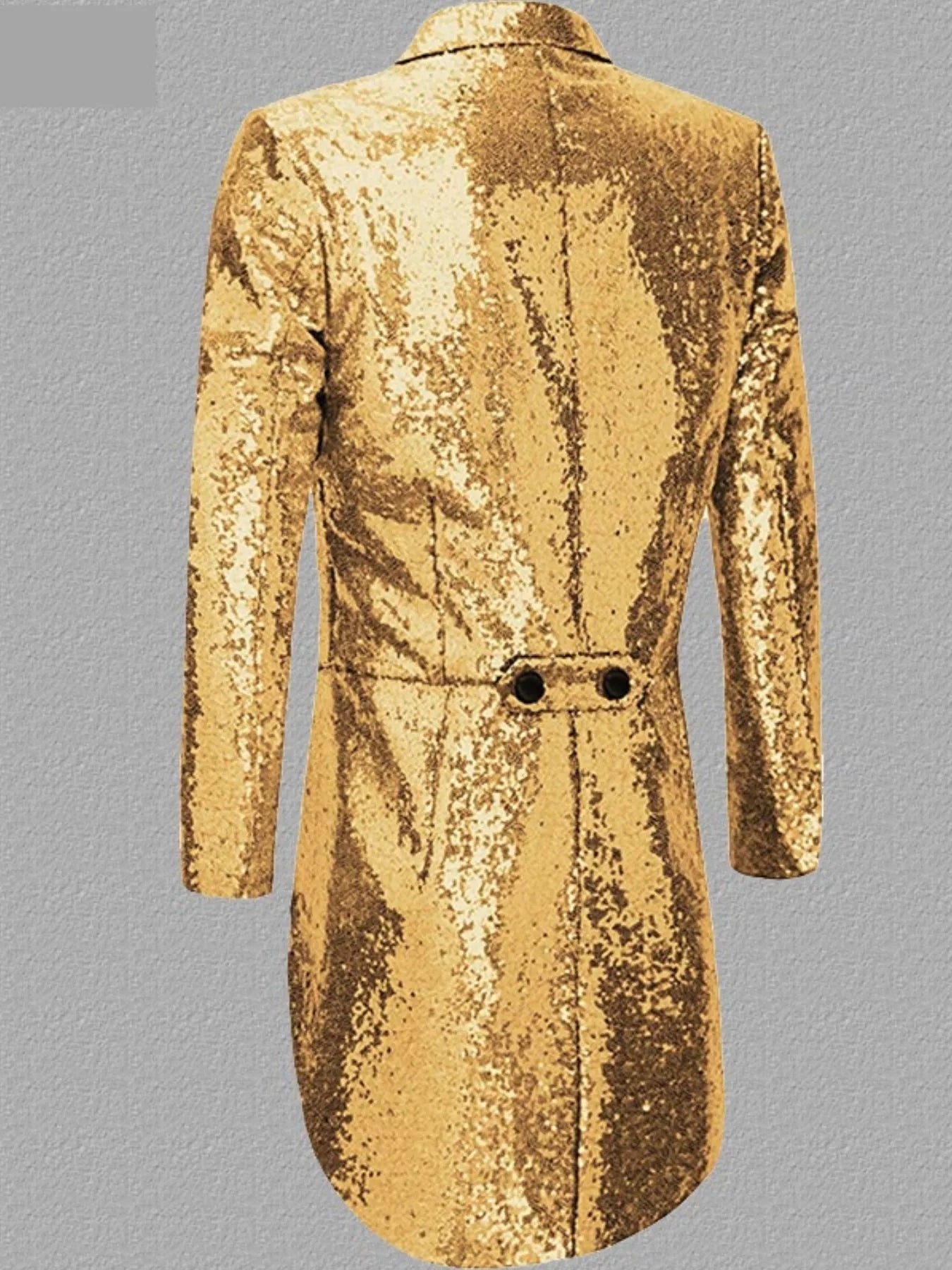 Men's Long Sleeve Sequin Tailcoat Blazer Secondary image