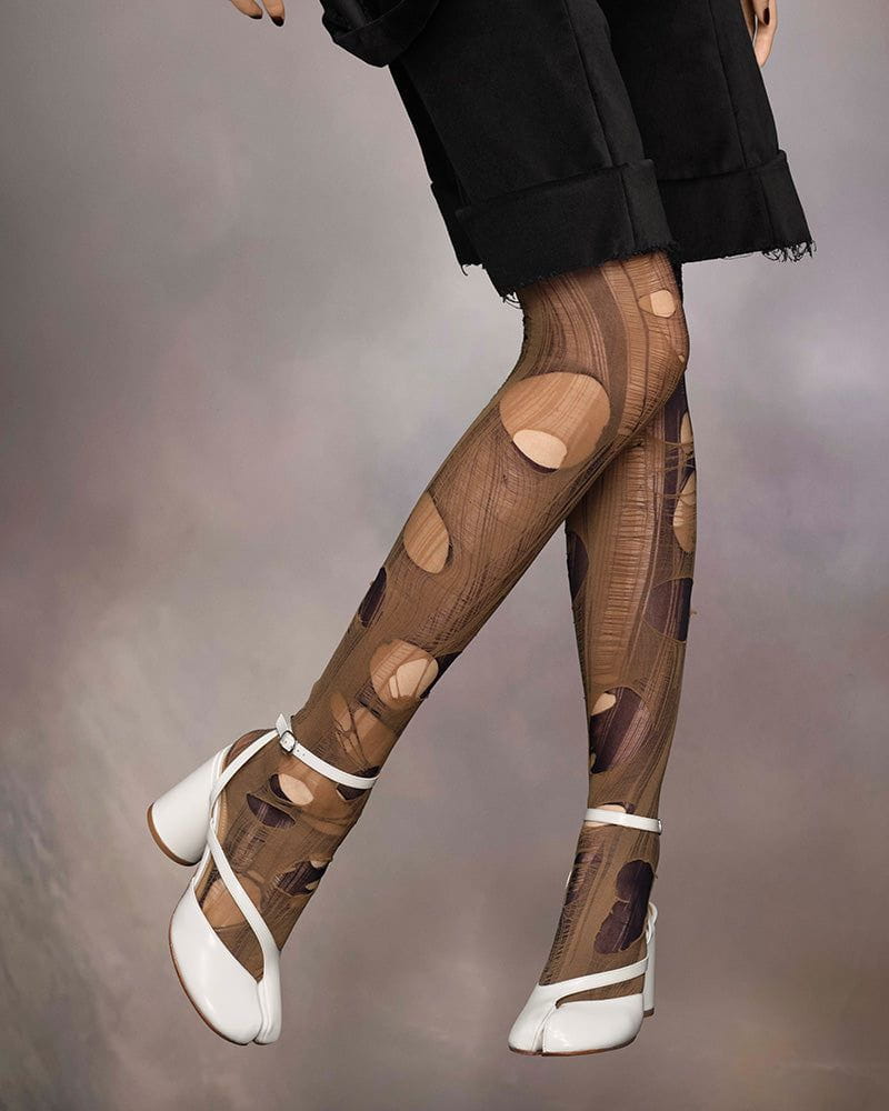 Tabi Leather Split Toe Block Heel Sandals