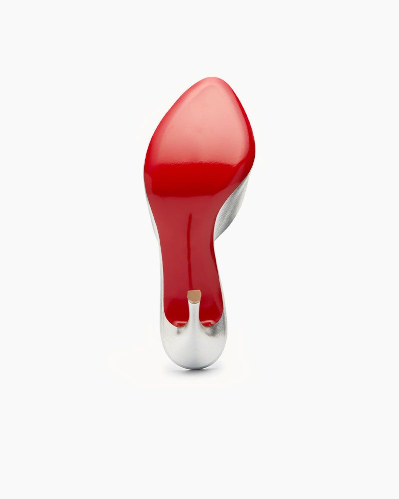 Metallic Red Sole Slide High-heel Sandals