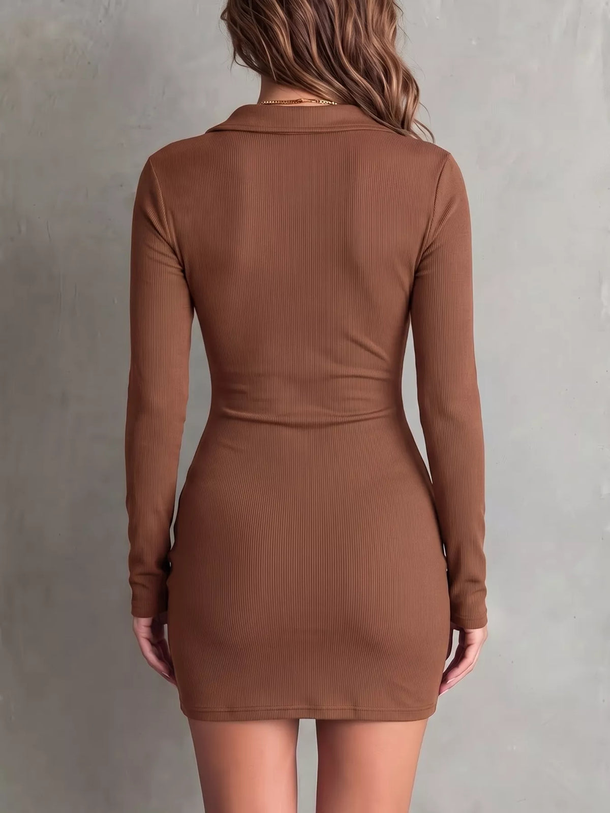 Button-Down Bodycon Mini Dress - photo 14