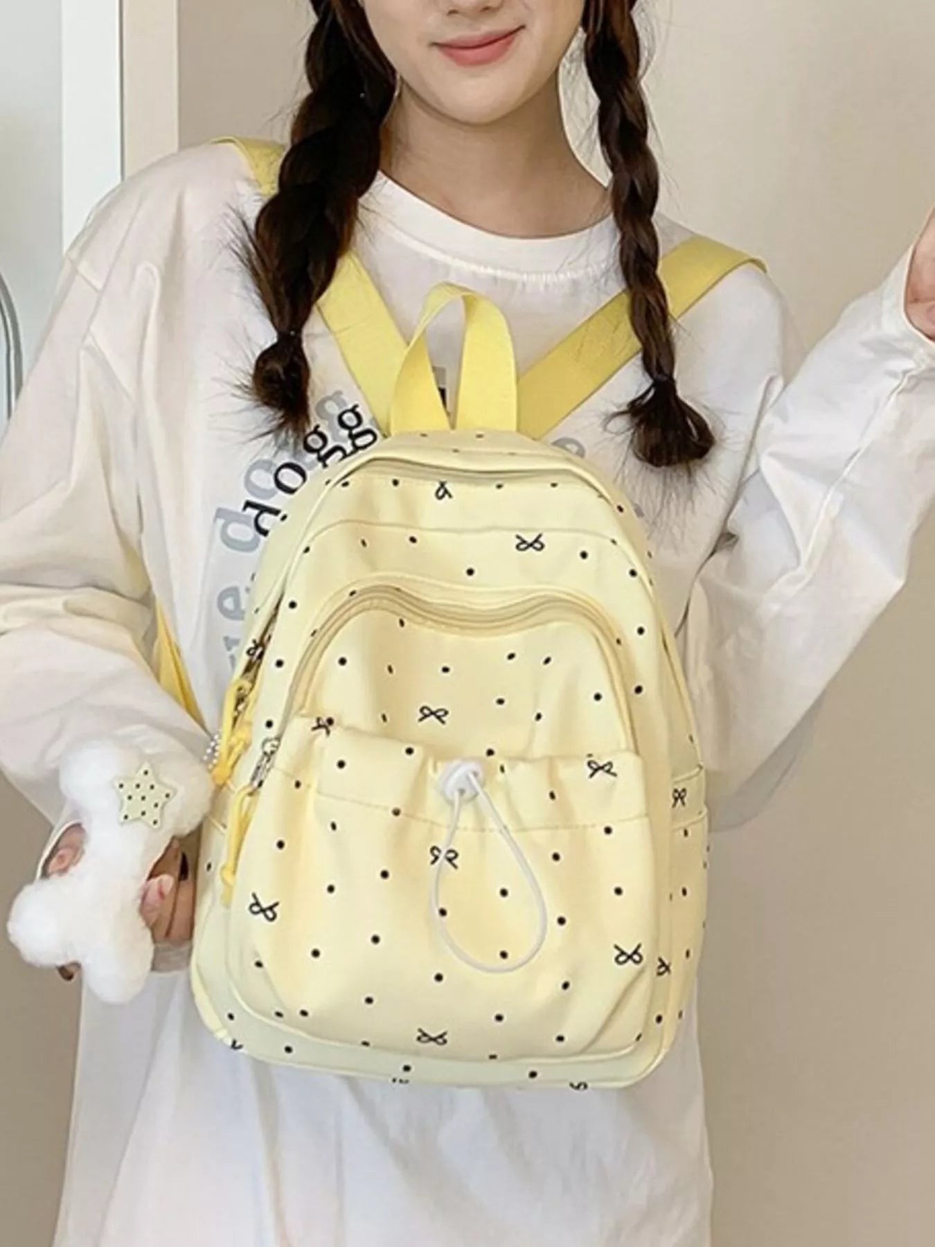 Polka Dot Lightweight Backpack Bag Secondary image