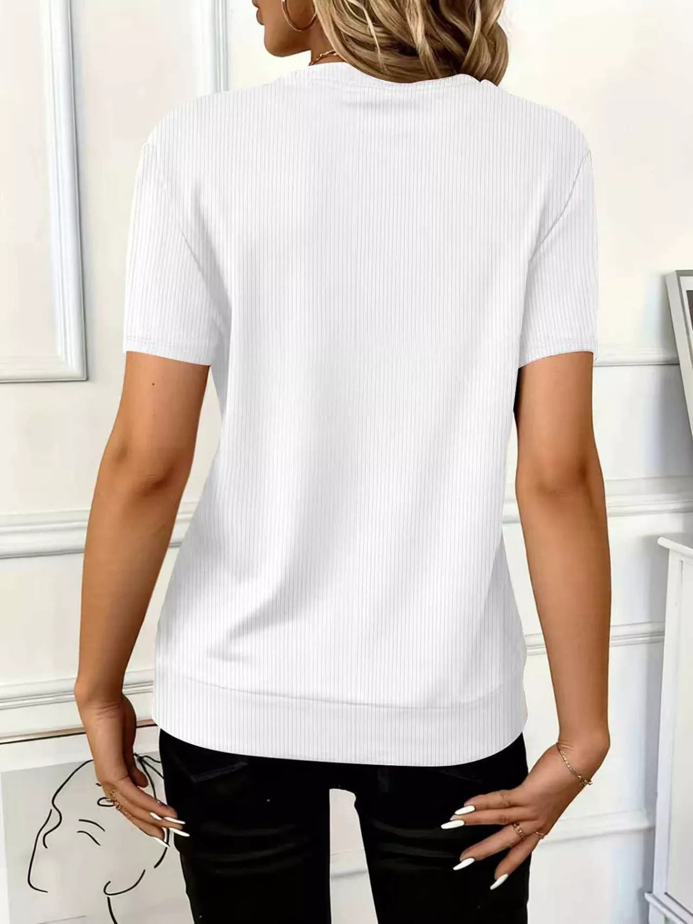 Half Zip Short Sleeve Top Secondary image