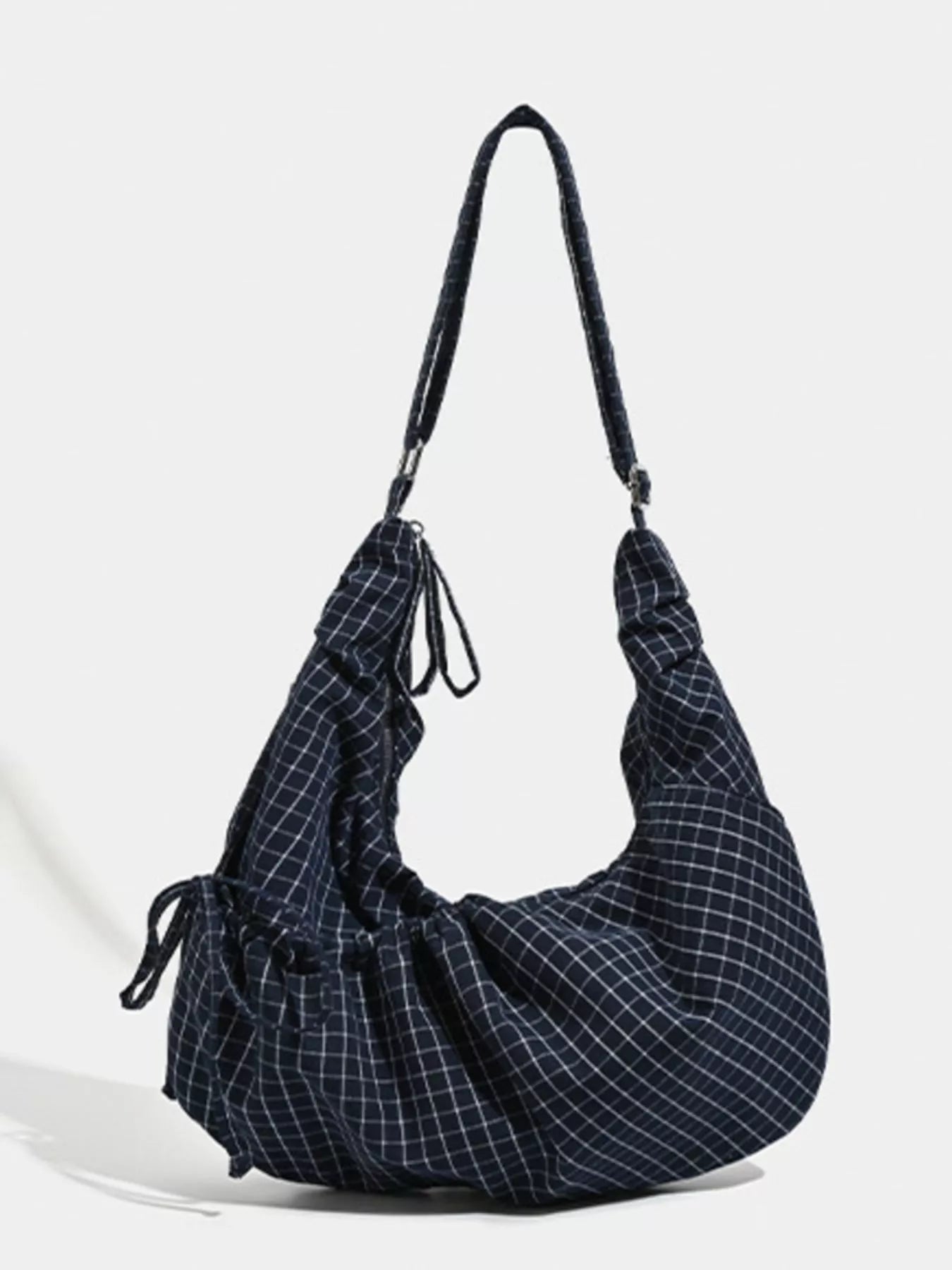 Plaid Pattern Ruched Shoulder Bag Secondary image