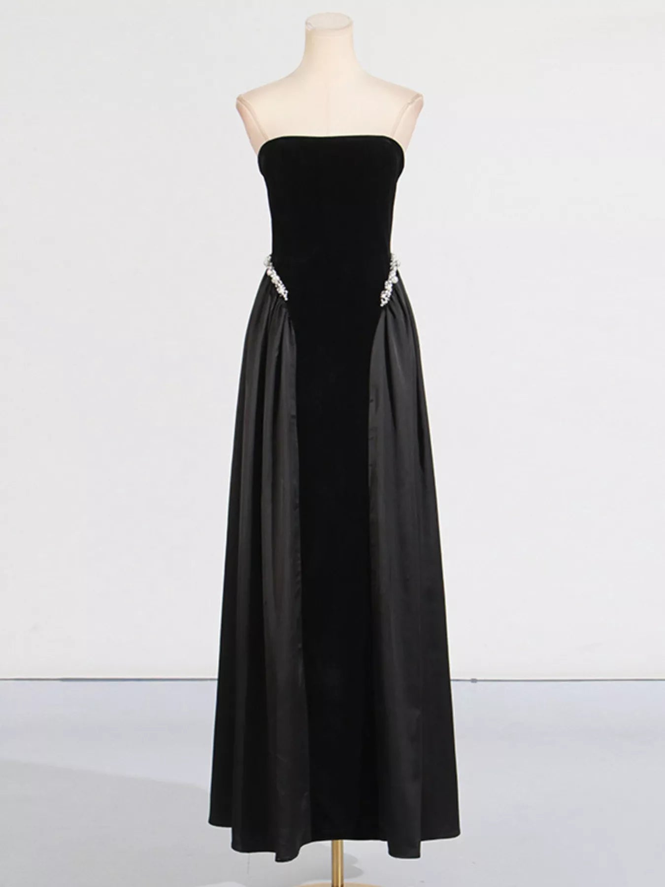 Lace Up Back Tube Maxi Dress Secondary image