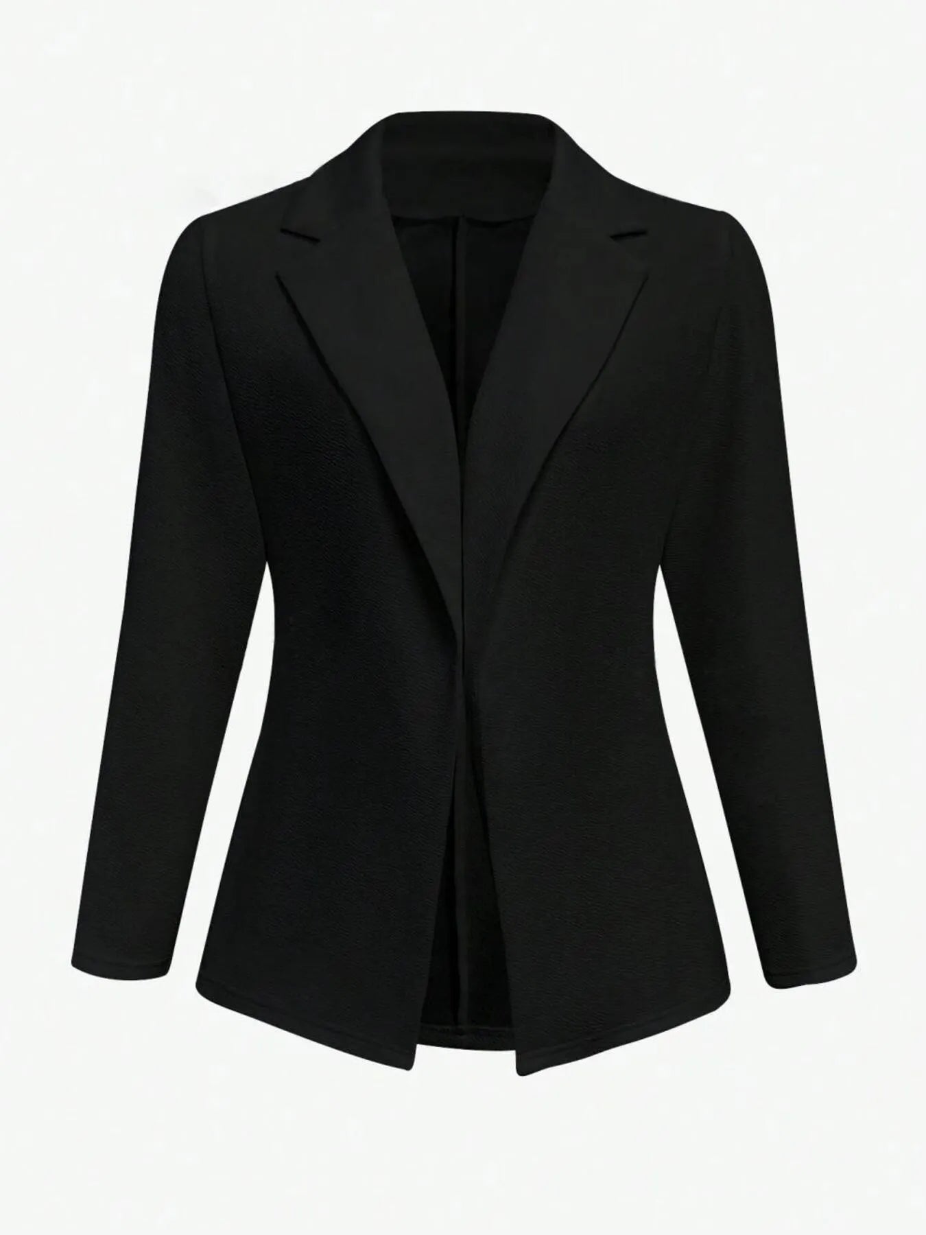 Lapel Collar Open Front Blazer Secondary image