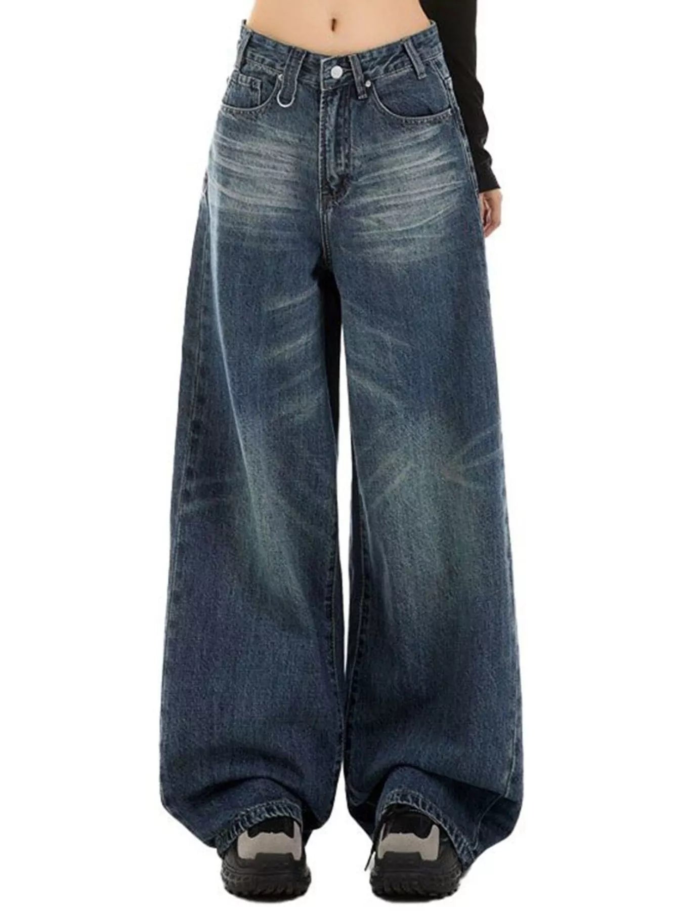 Vintage Wash Wide Leg Jeans Secondary image
