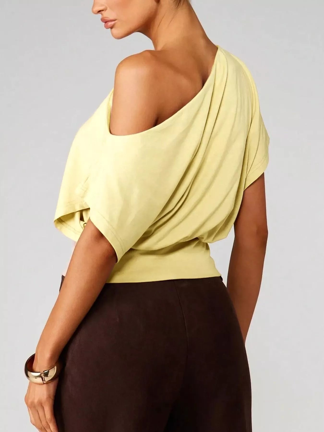 One Shoulder Crop T-Shirt Secondary image