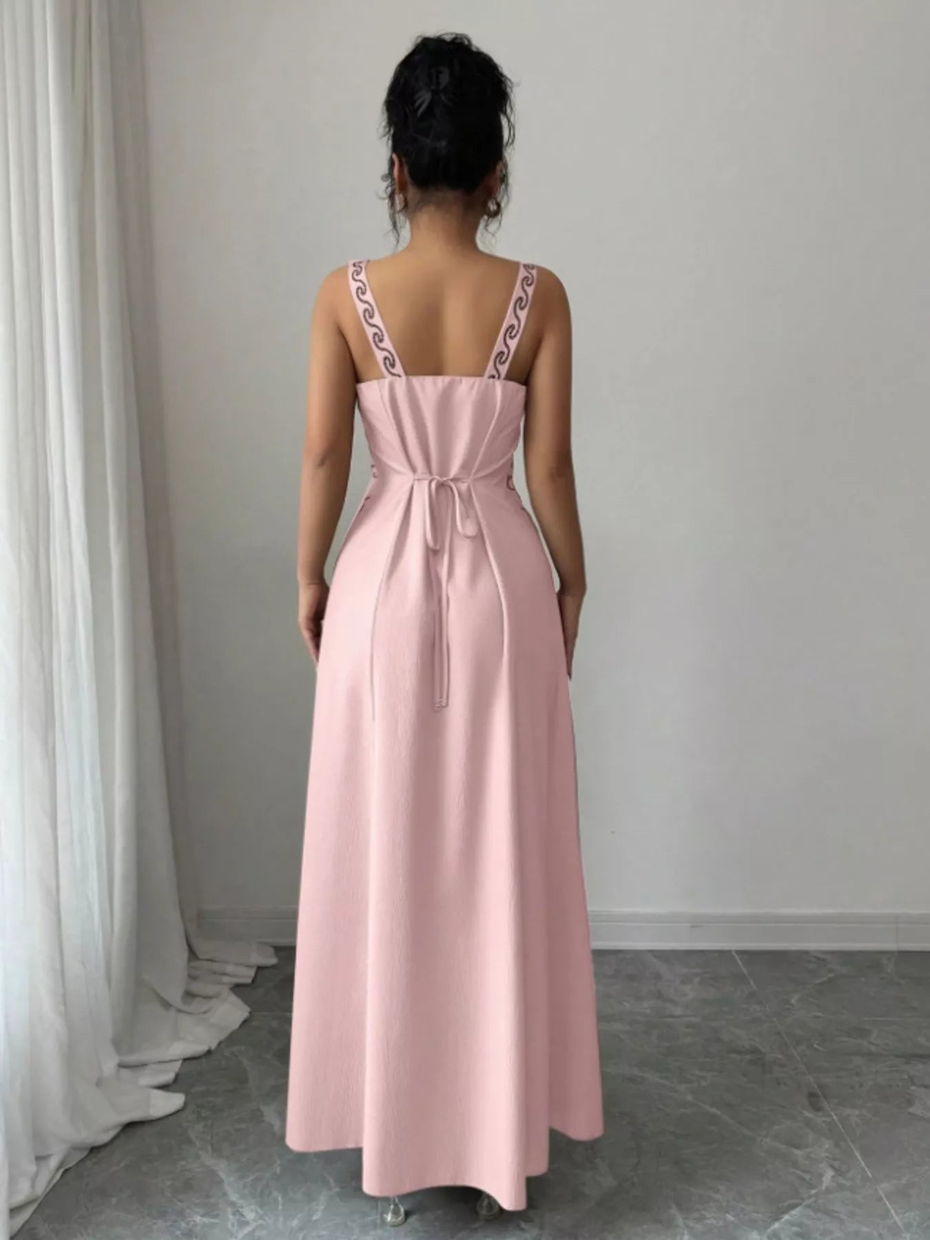 Floral Sleeveless Maxi Dress with Side Slit Secondary image