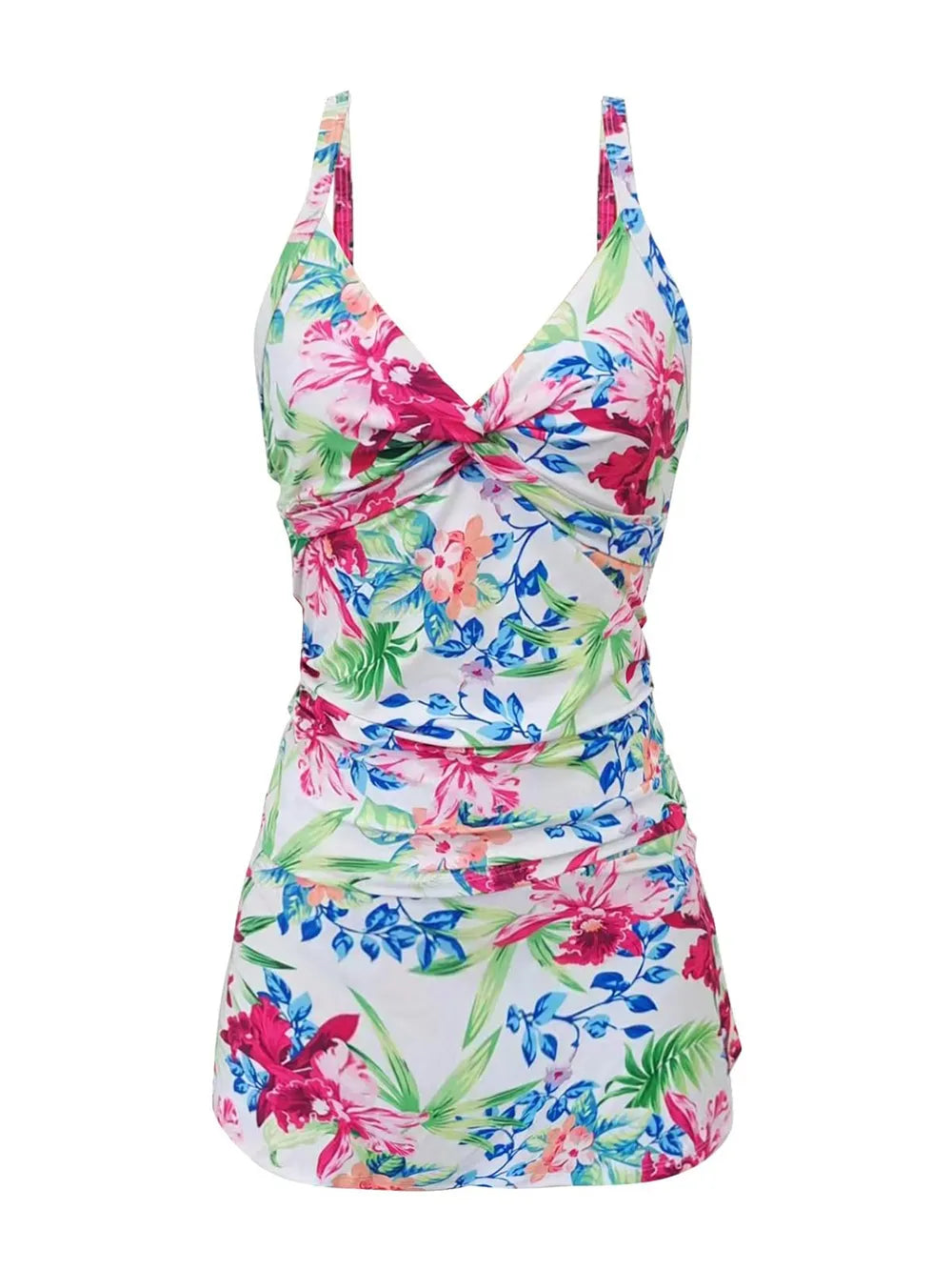 Printed Spaghetti Strap Top and Skirt Swim Set Secondary image