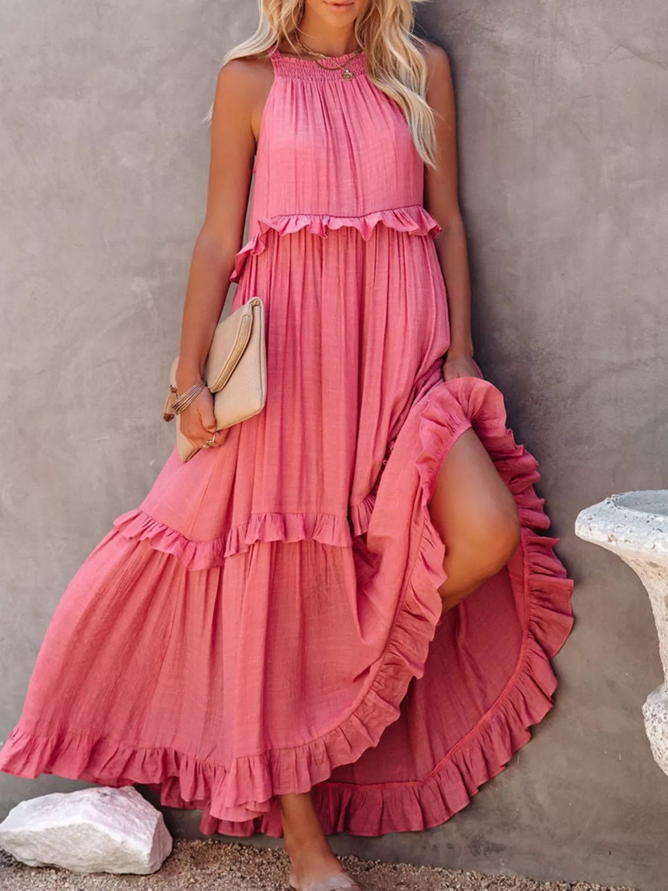 Ruffled Tiered Sleeveless Maxi Dress Secondary image