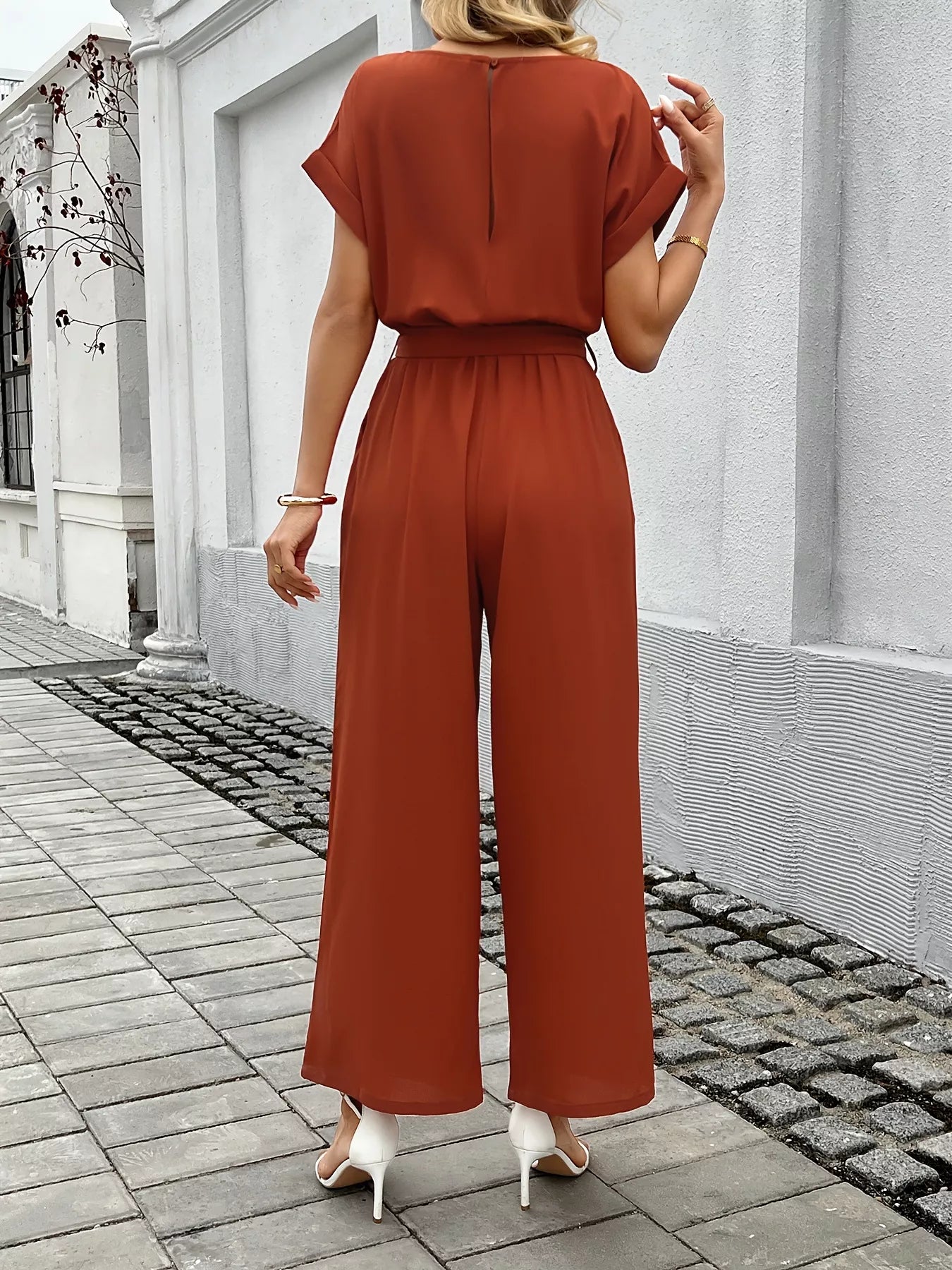 Tie Waist Wide Leg Jumpsuit Secondary image