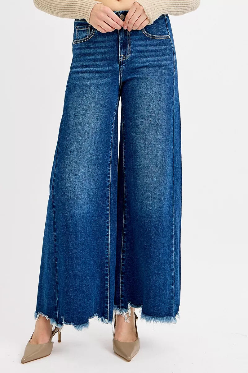 RISEN Full Size High Rise Ankle Wide Jeans Plus Size Secondary image