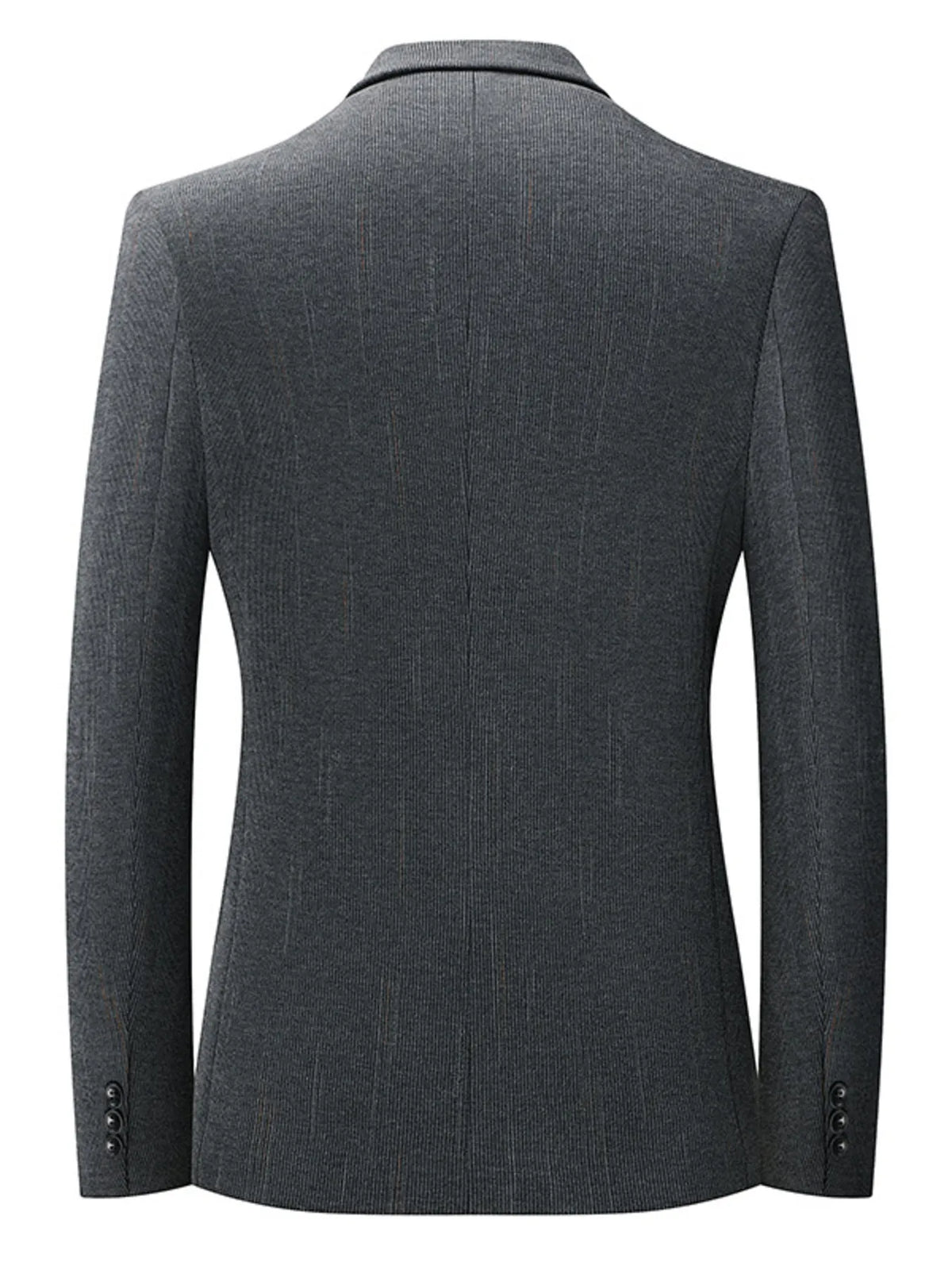 Men's Lapel Collar Long Sleeve Blazer – Taupe / Dark Gray - photo 3