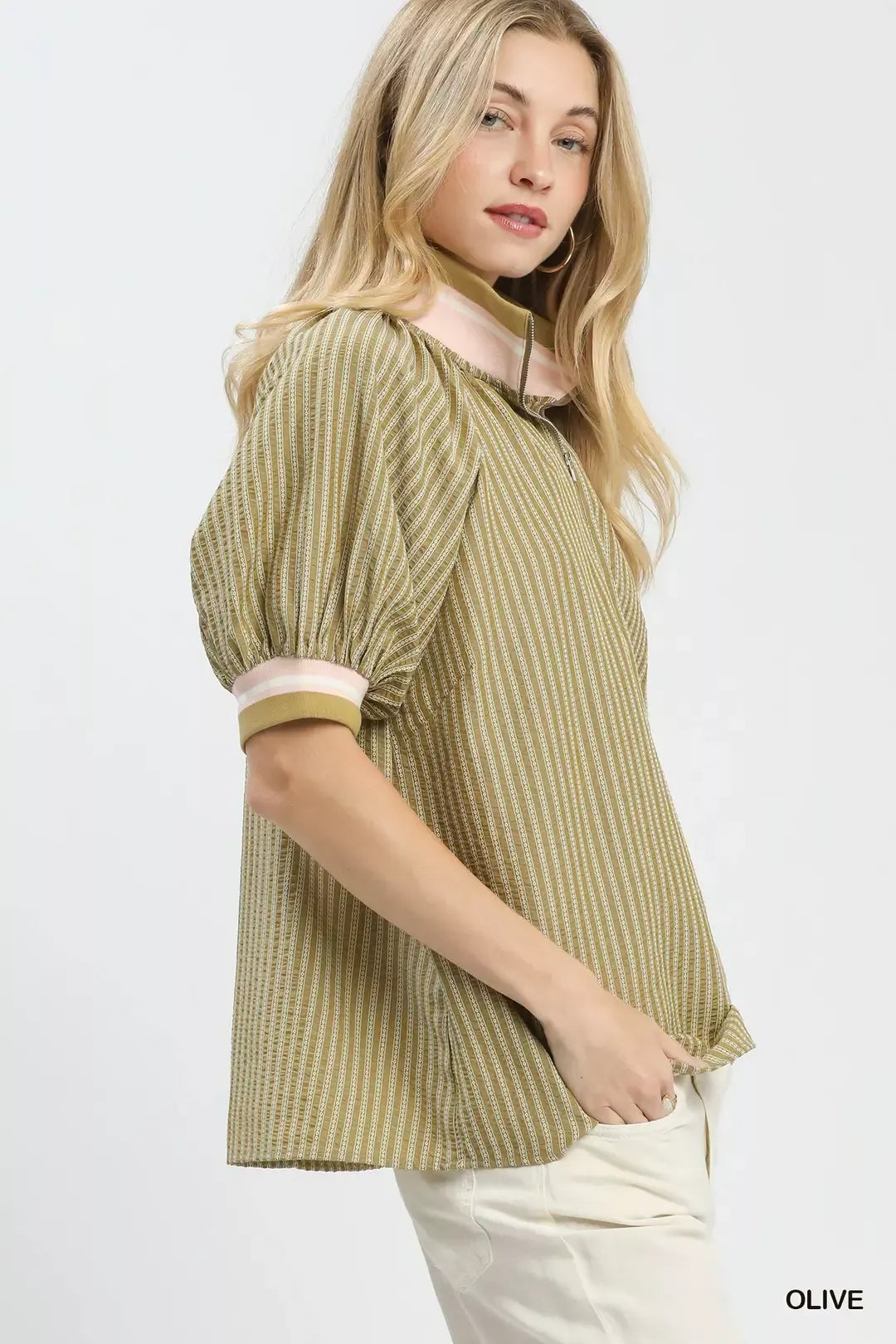Umgee Botanical Print Blouse Secondary image