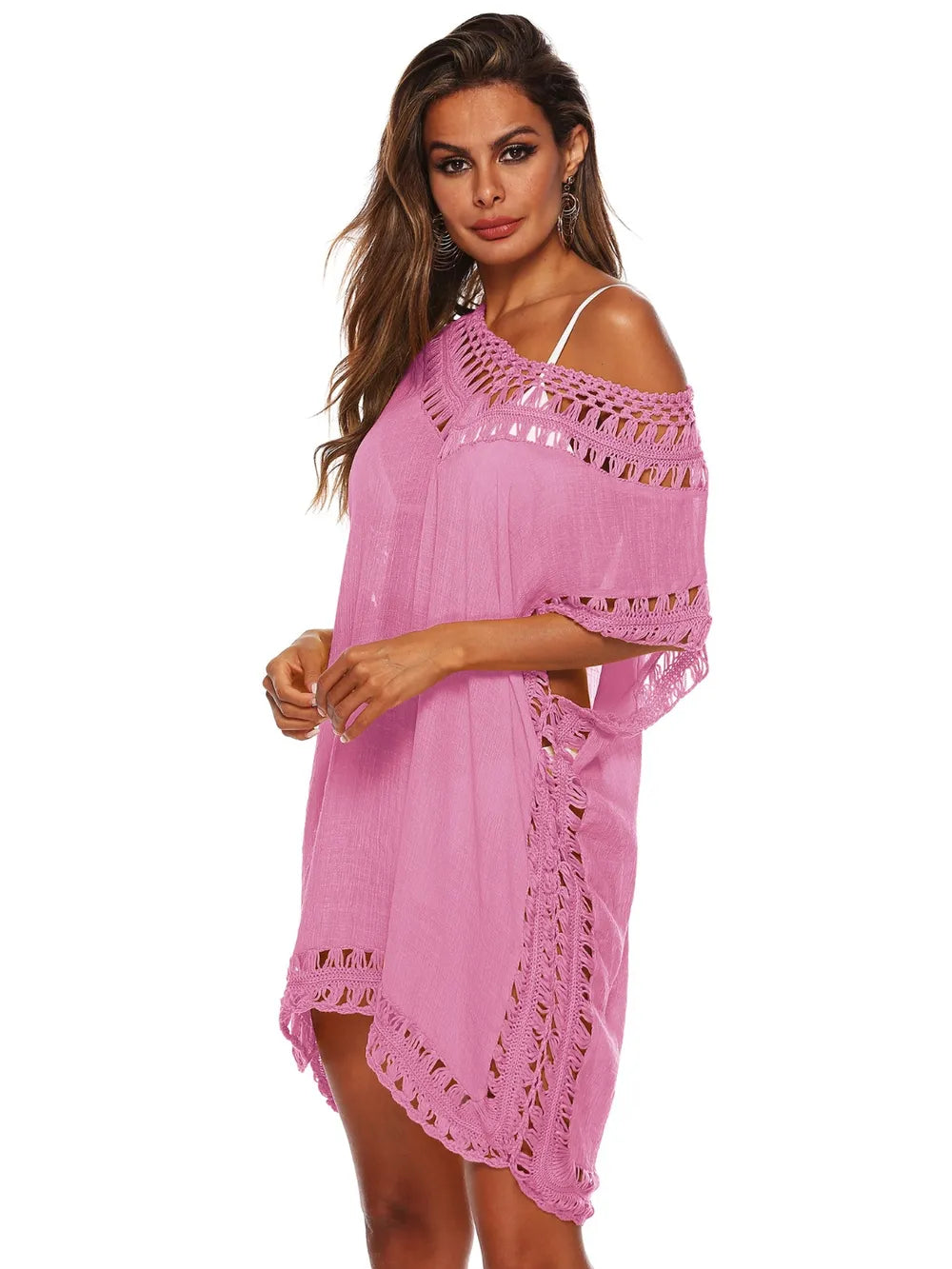 Cutout V-Neck Short Sleeve Cover-Up Secondary image