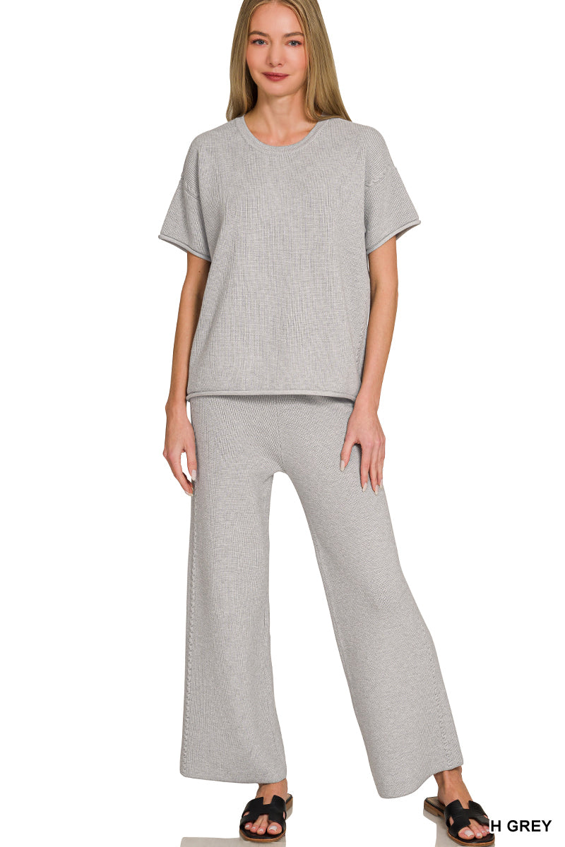 Zenana Viscose Sweater Pants Secondary image