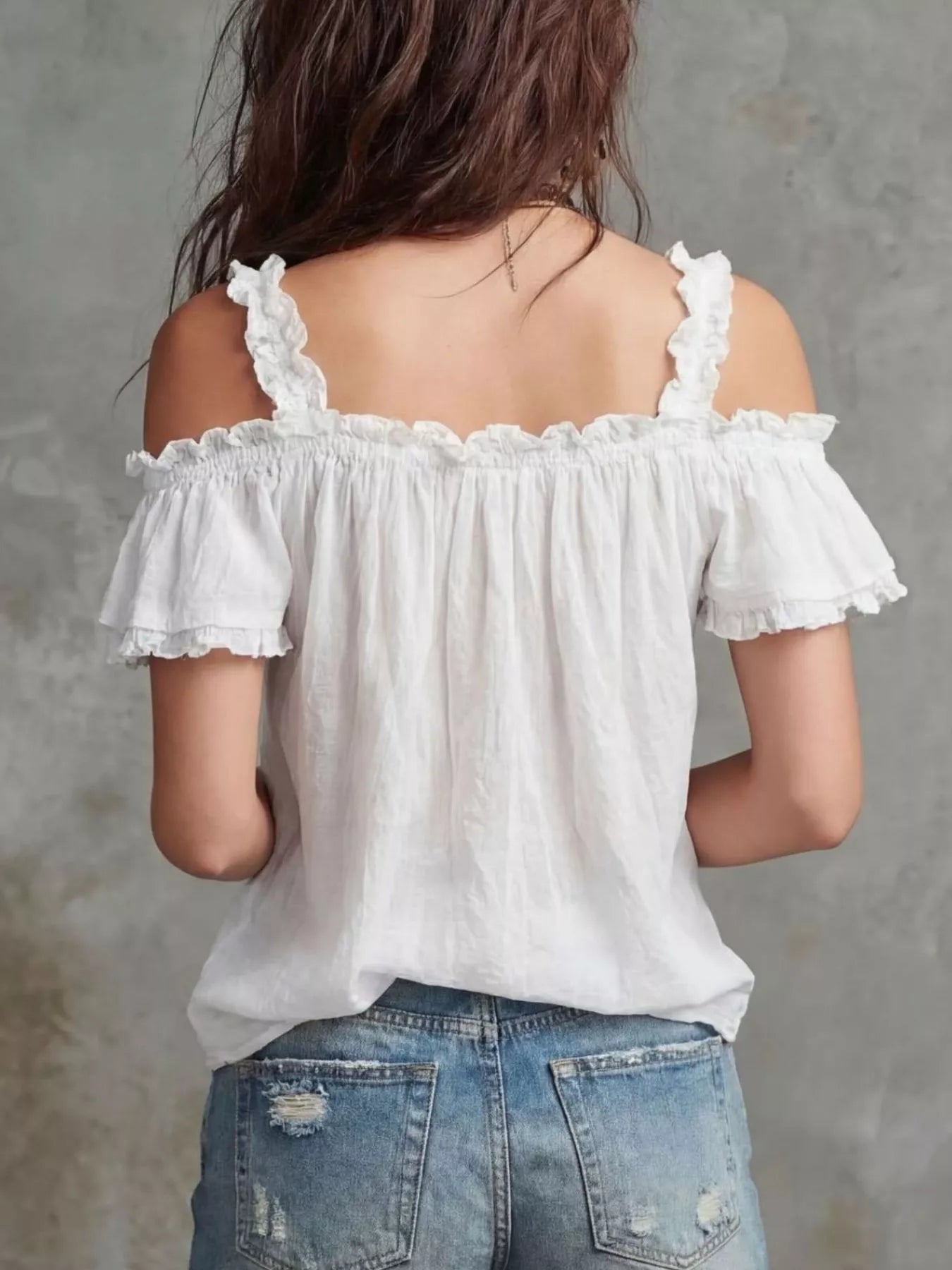 Frill Cold Shoulder Blouse Secondary image