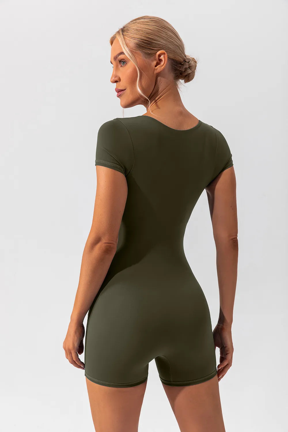 Square Neck Cap Sleeve Active Romper Secondary image