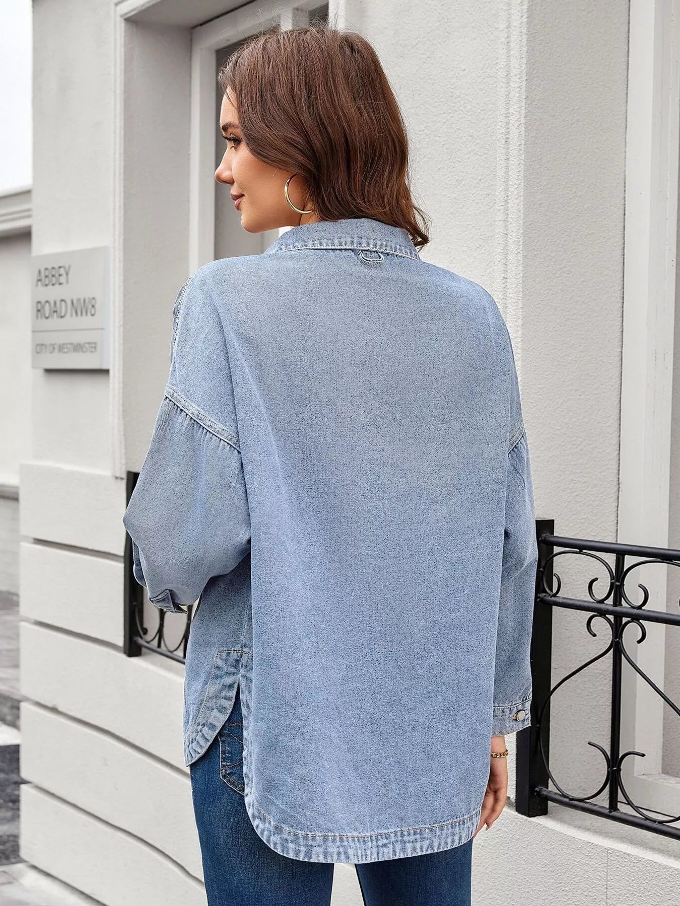 Button Up Long Sleeve Denim Shirt Secondary image