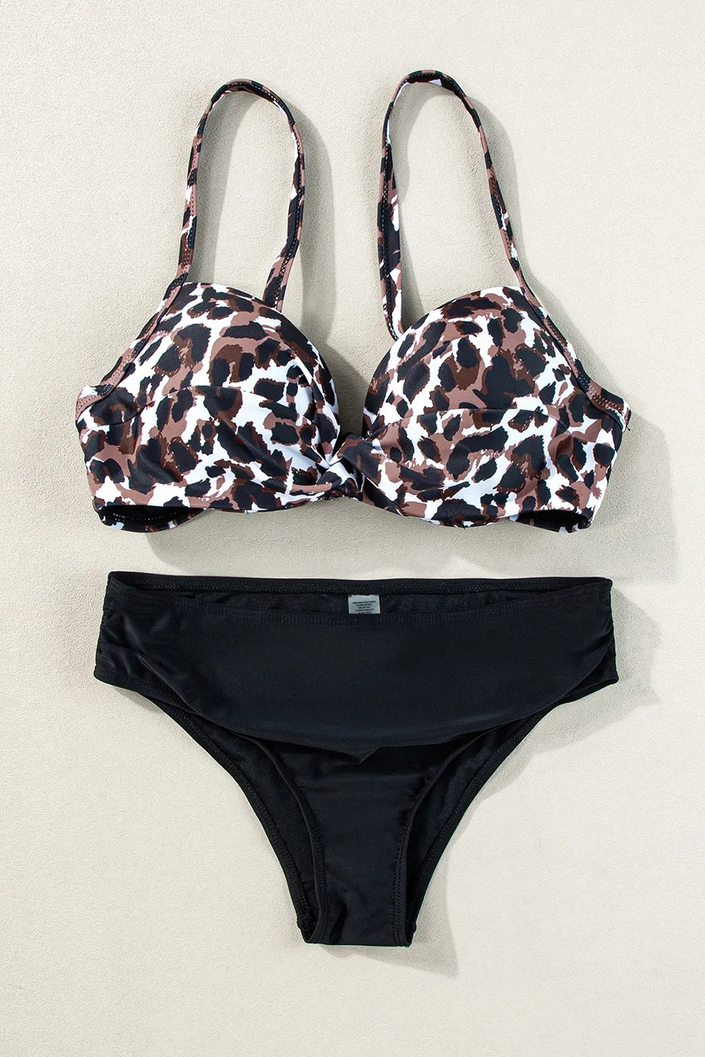 Leopard Sweetheart Neck Bikini Set Secondary image