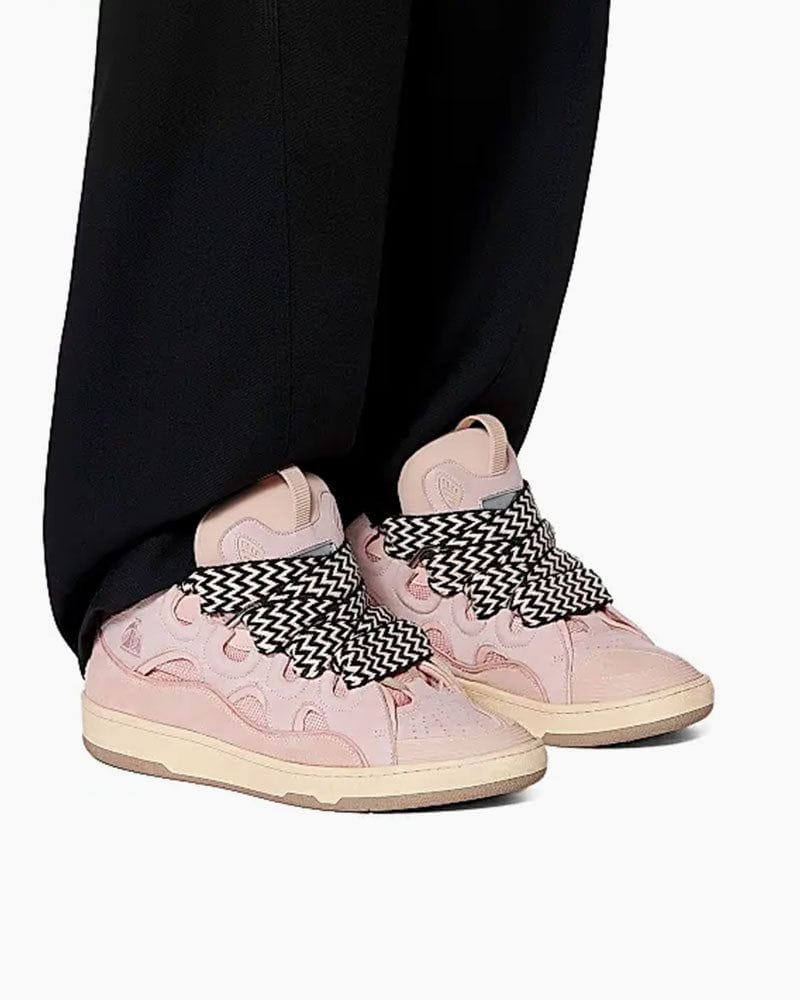 Curb Sneakers with Oversized Multicolor Laces