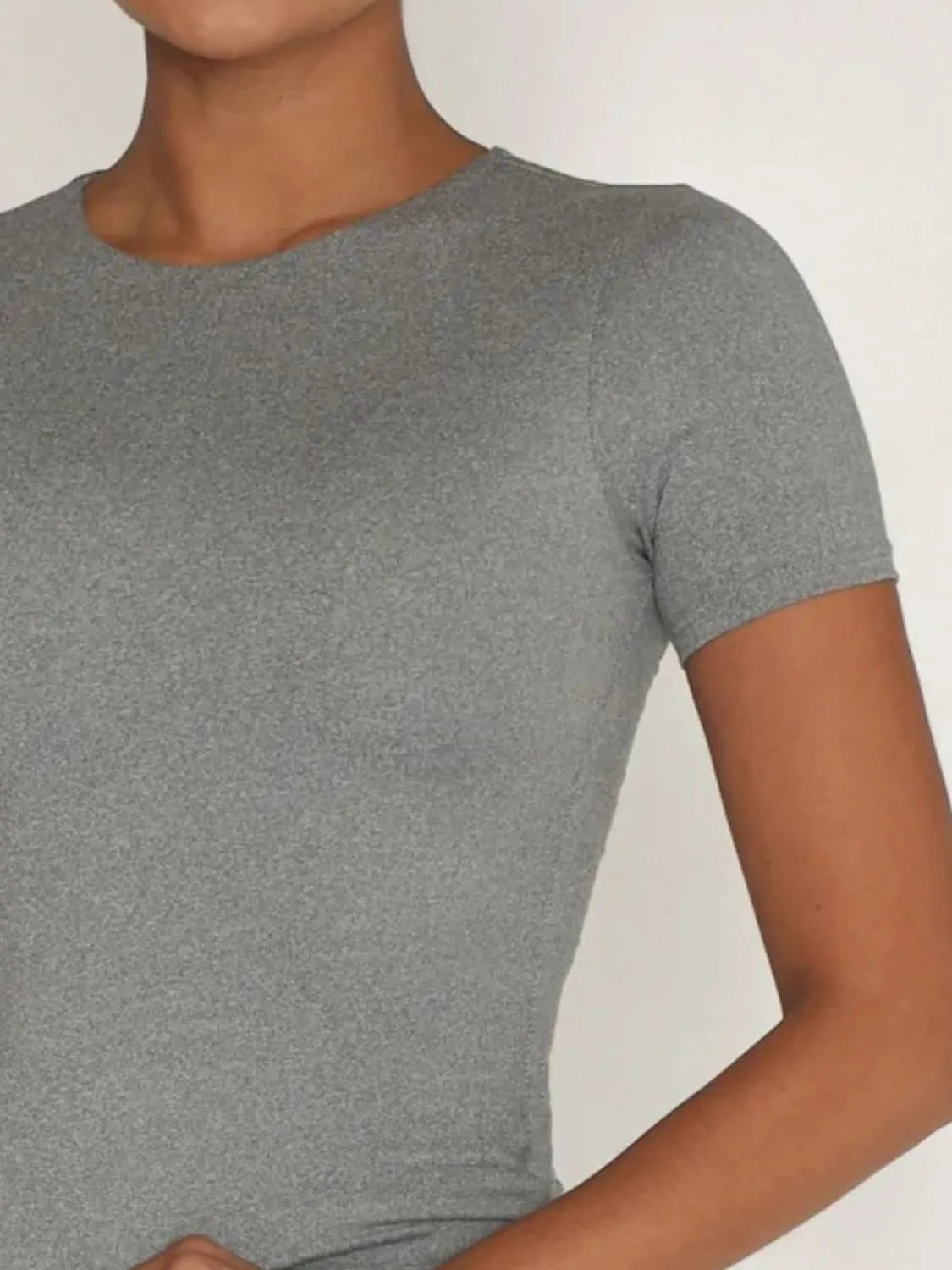 Round Neck Short Sleeve Swim Top Secondary image