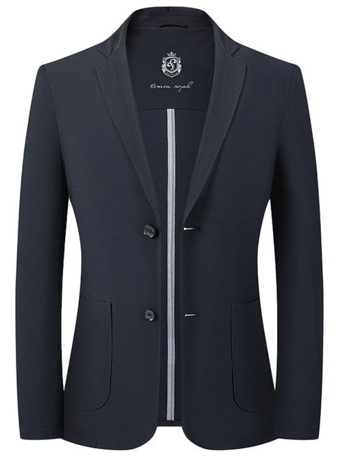Men's Lapel Collar Long Sleeve Blazer – Grey / Black