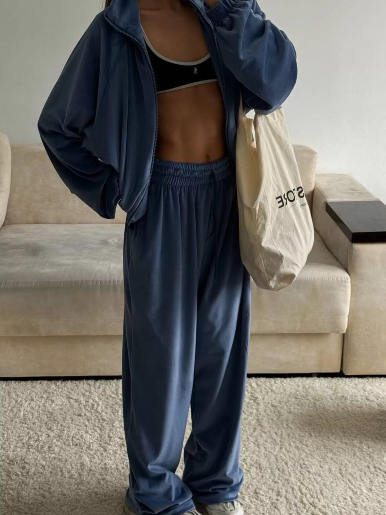 Zip-Up Hoodie and Joggers Set Secondary image