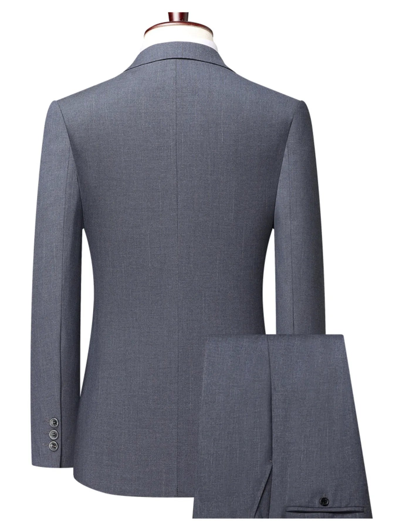 Men's Lapel Collar Long Sleeve Blazer and Pants Set Secondary image