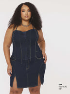 Denim Chain Link Corset