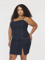 Denim Chain Link Corset