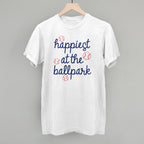 Happiest At The Ballpark Navy Script
