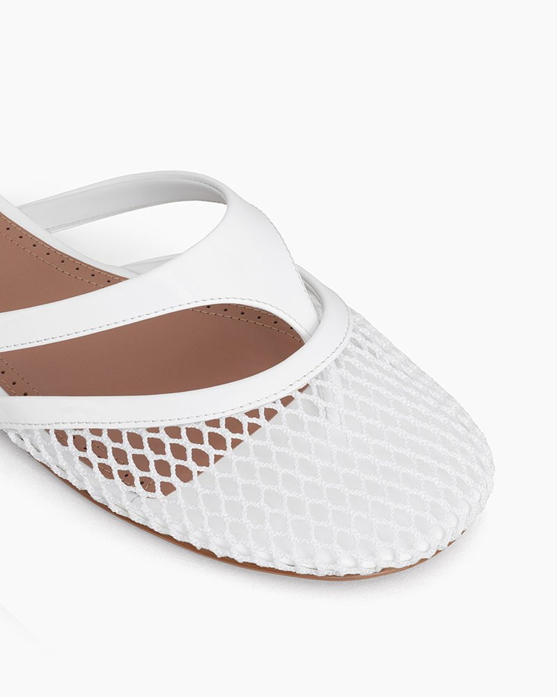 Mesh Cutout Strap Lightweight Flat Slide Thong Sandals