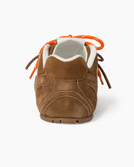 Suede Distressed Finish Mismatched Laces Sneakers