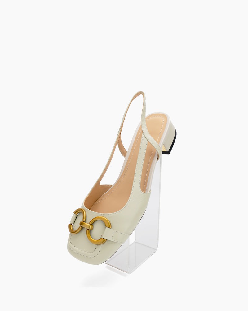 Slingback Block Heel Party Dress Sandals