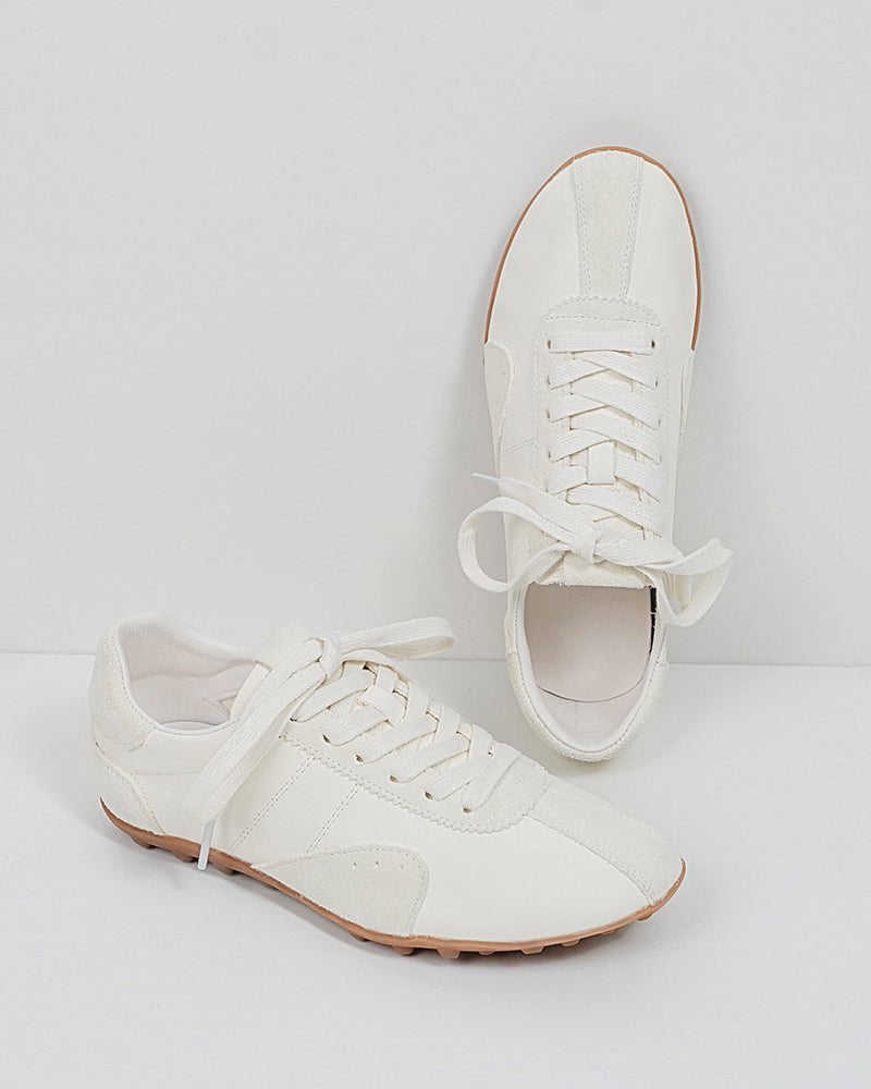 Retro Suede Nappa Leather Textured Sole Sneakers