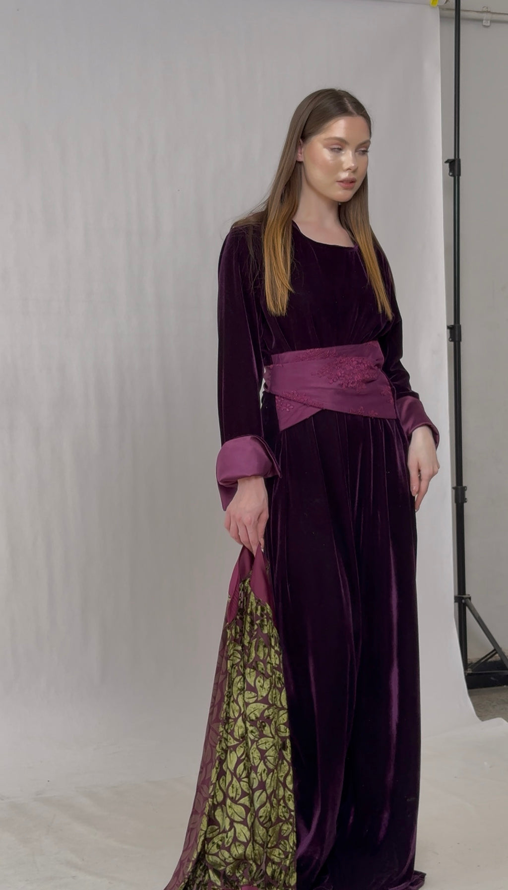 Royal Velvet Long Sleeve Jumpsuit