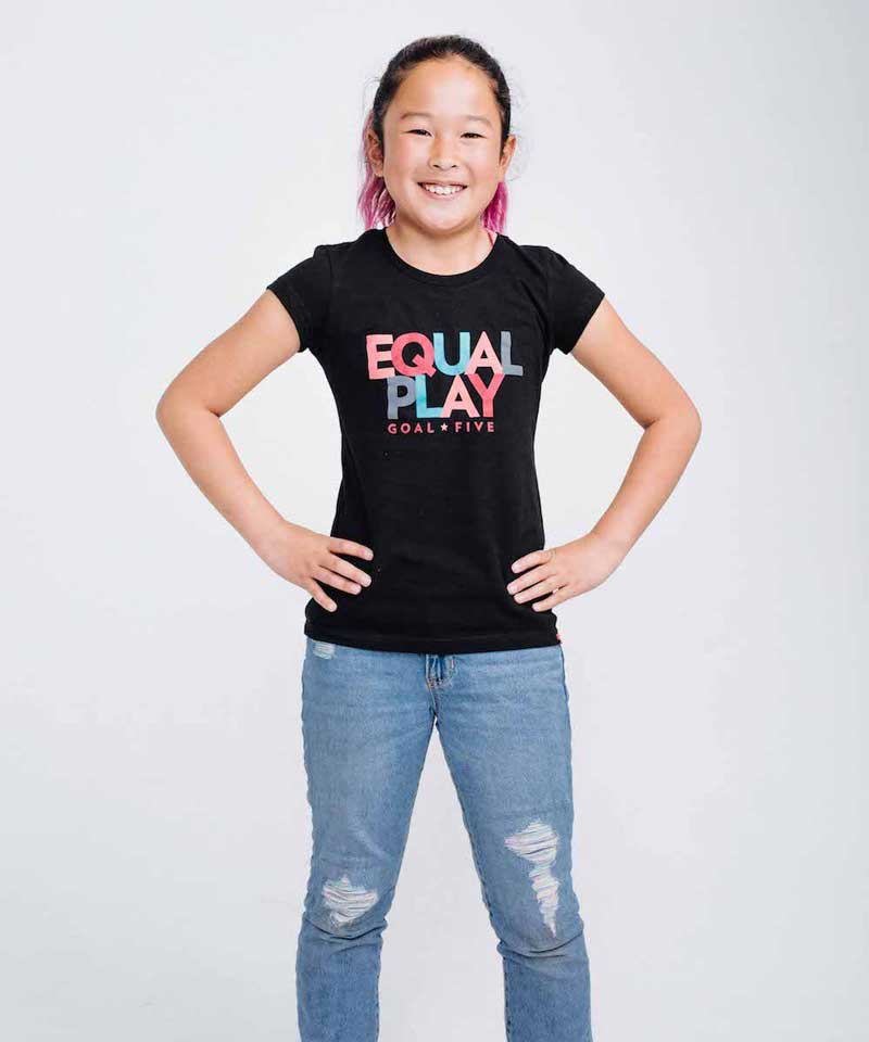 Equal Play Girls' Black T Shirt Secondary image