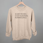 Scary Movies, Cozy Sweaters, Pumpkin Spice