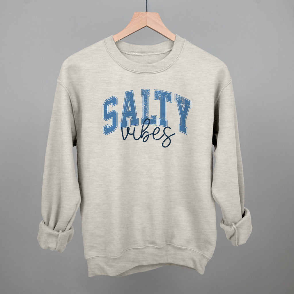 Salty Vibes Arch + Script Distressed