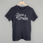 Stars & Stripes White Script