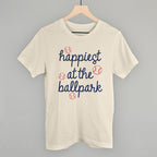 Happiest At The Ballpark Navy Script