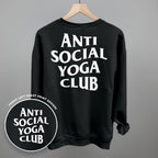 Anti Social Yoga Club (White) (Back Print)